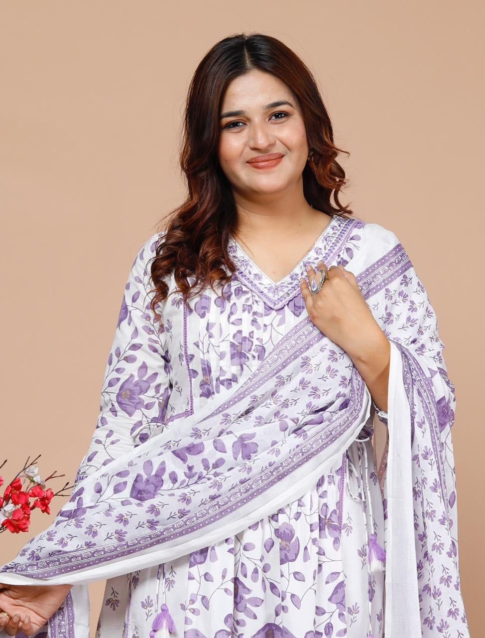 Lavendar Naira Suit