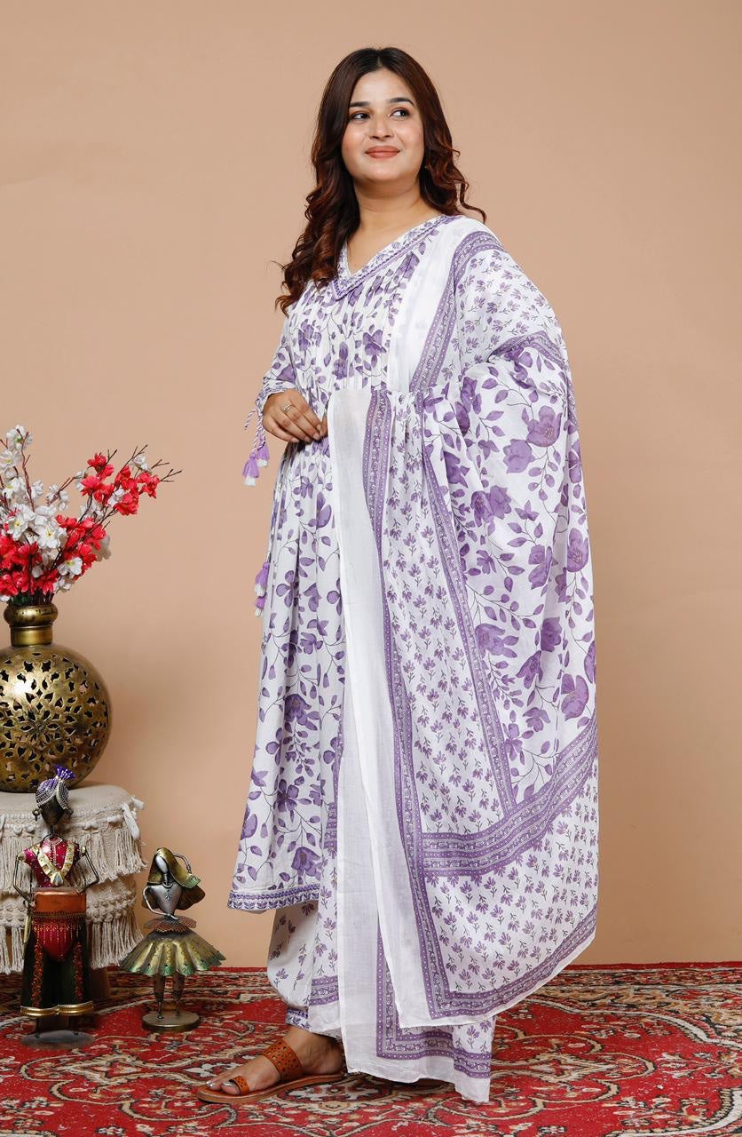 Lavendar Naira Suit