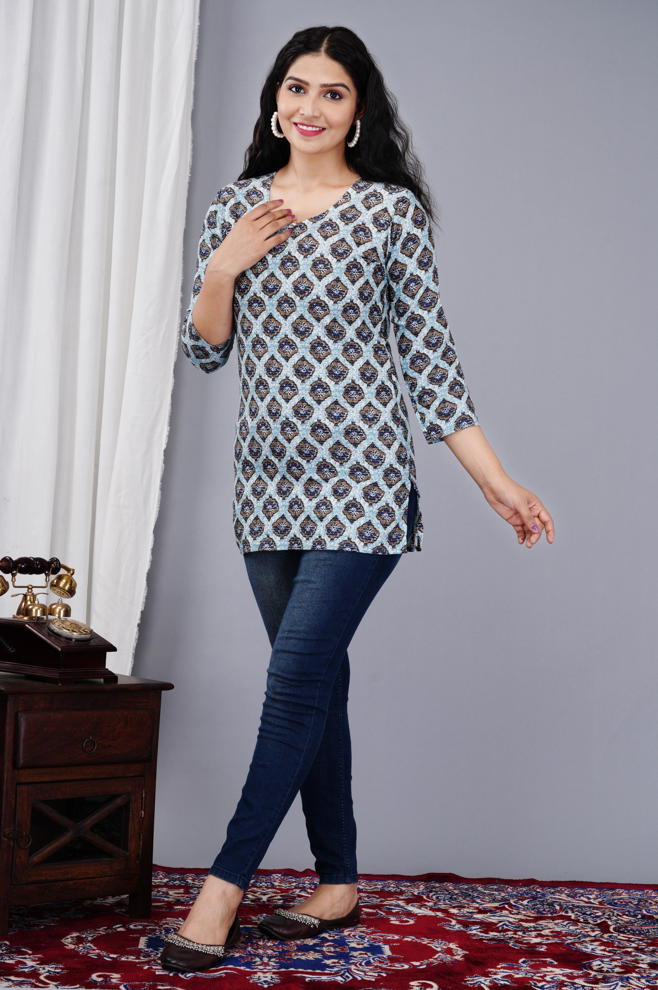 Peacock Short Kurti