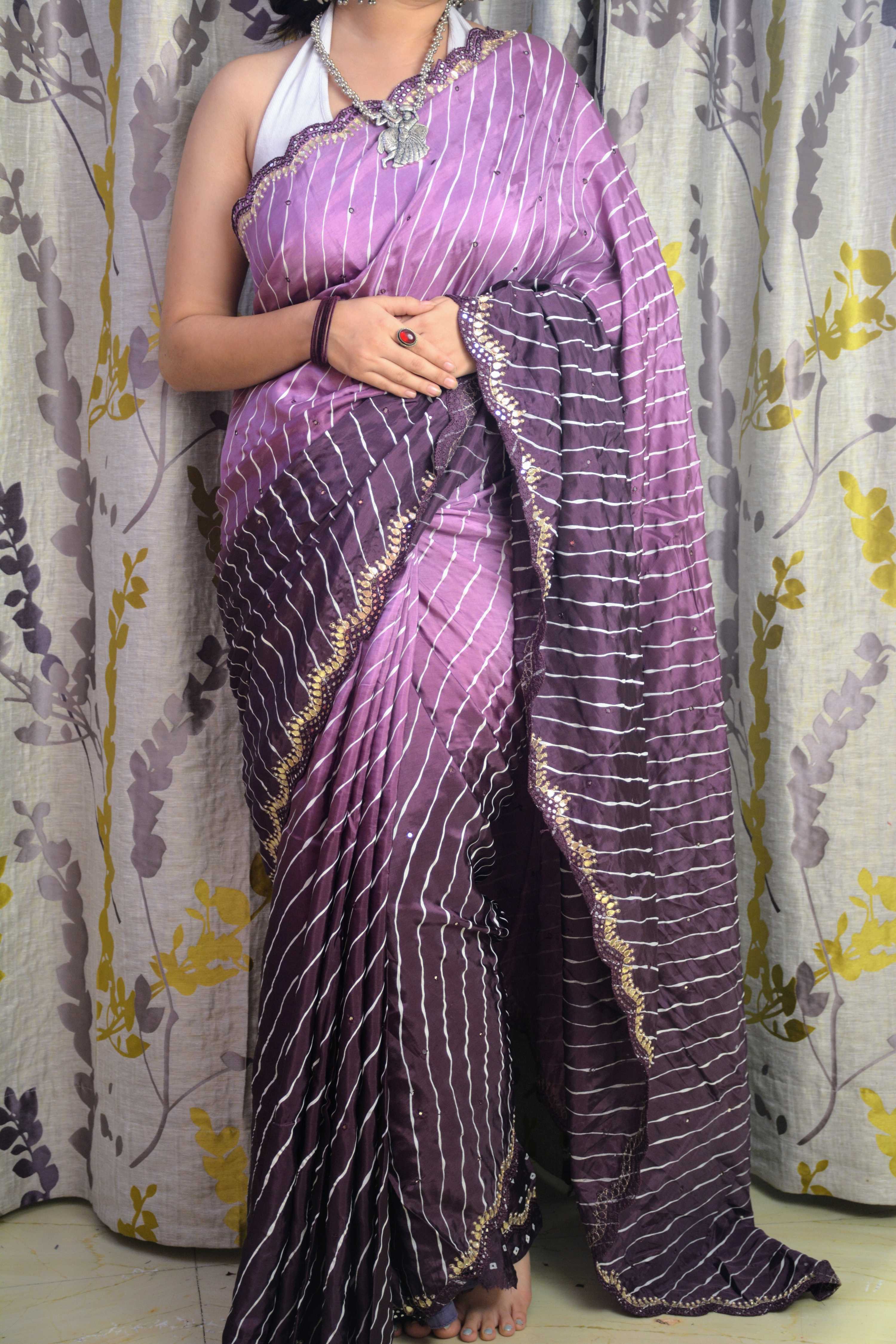 Crepe Shaded Leheriya Saree