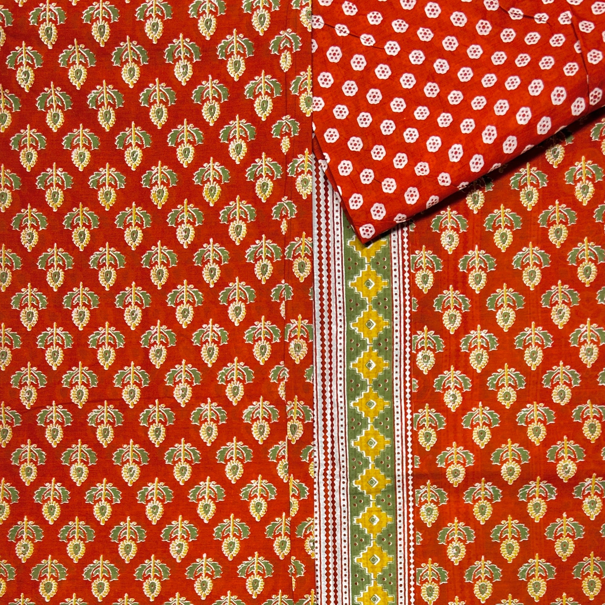 Sunburst Summer Cotton Handblock Saree