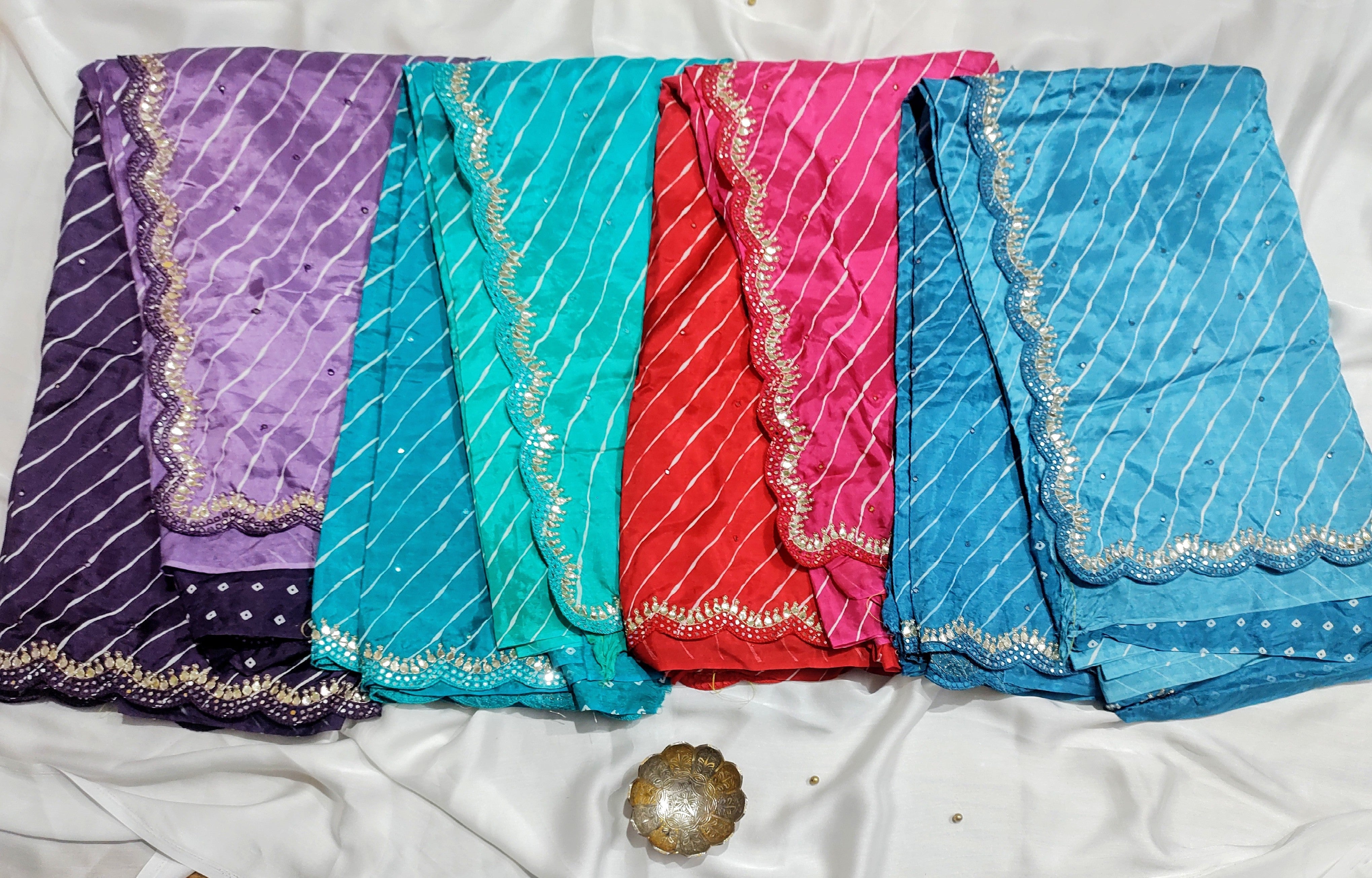 Crepe Shaded Leheriya Saree