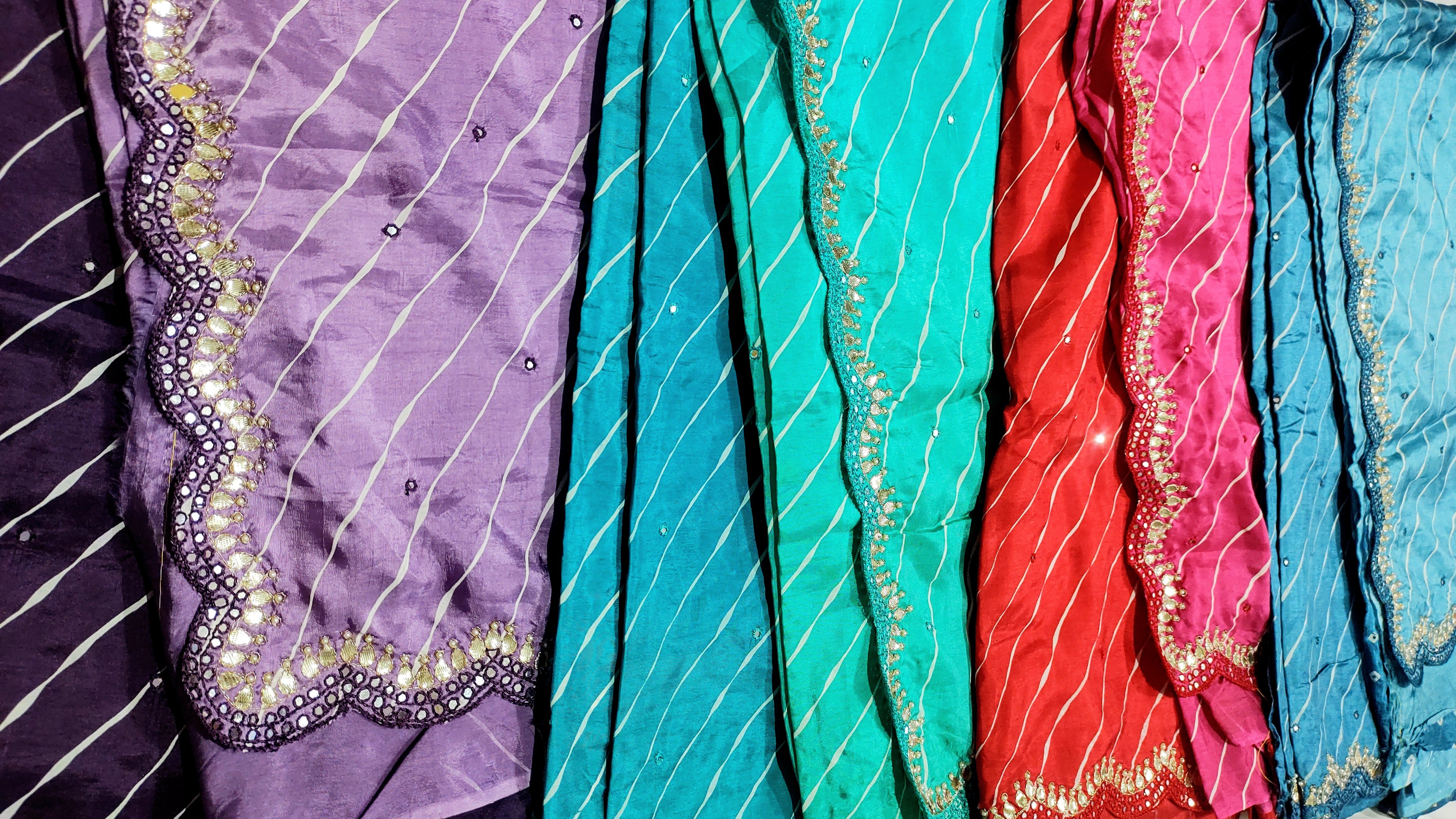 Crepe Shaded Leheriya Saree