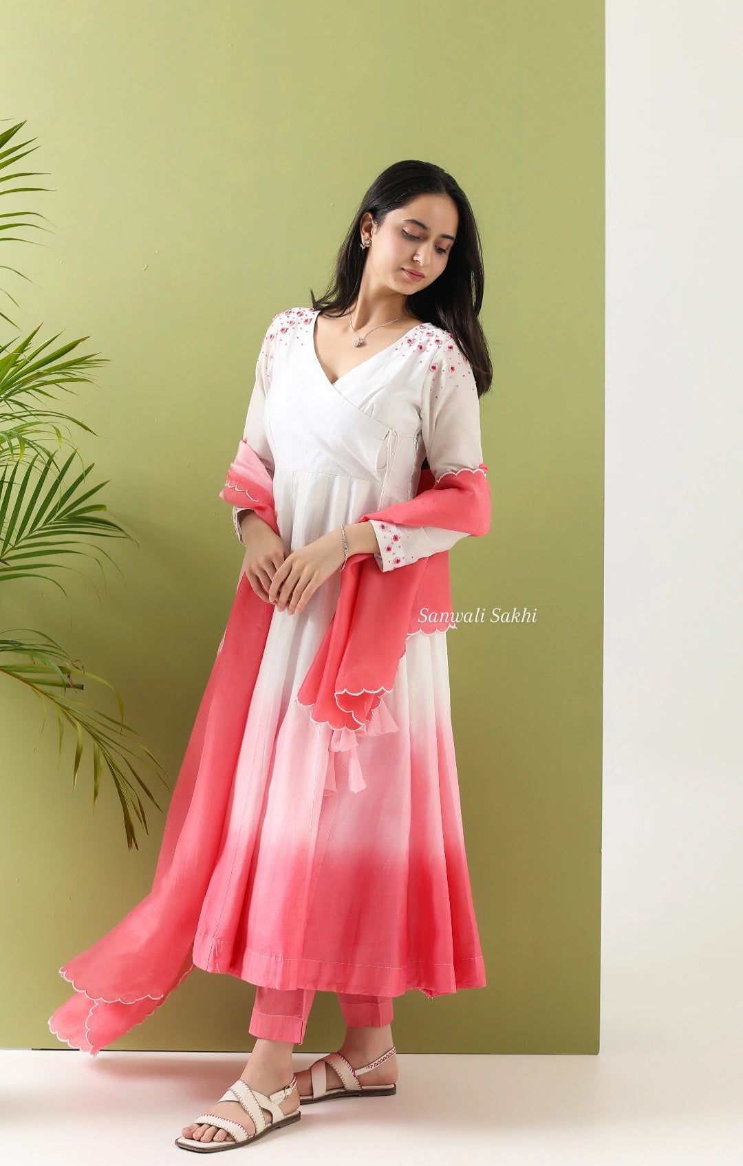Rose Ombré Anarkali Set