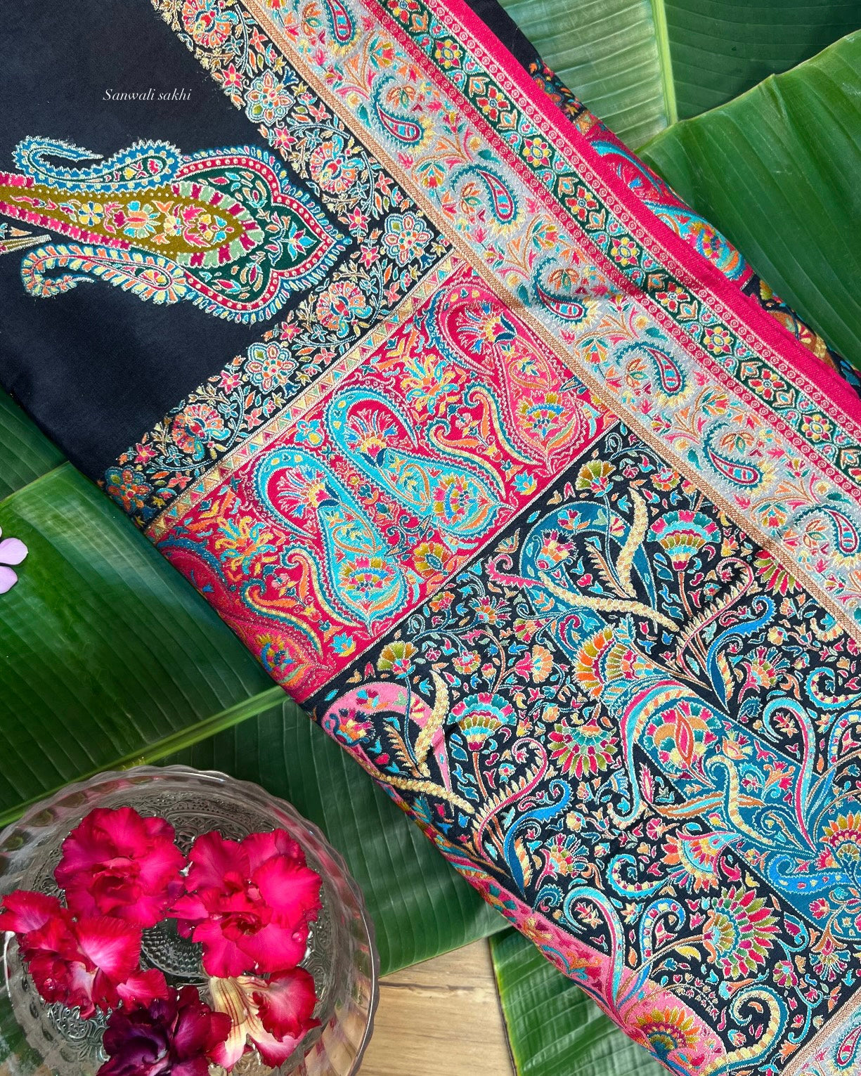 Saanjh Pashmina Mysore Silk Saree