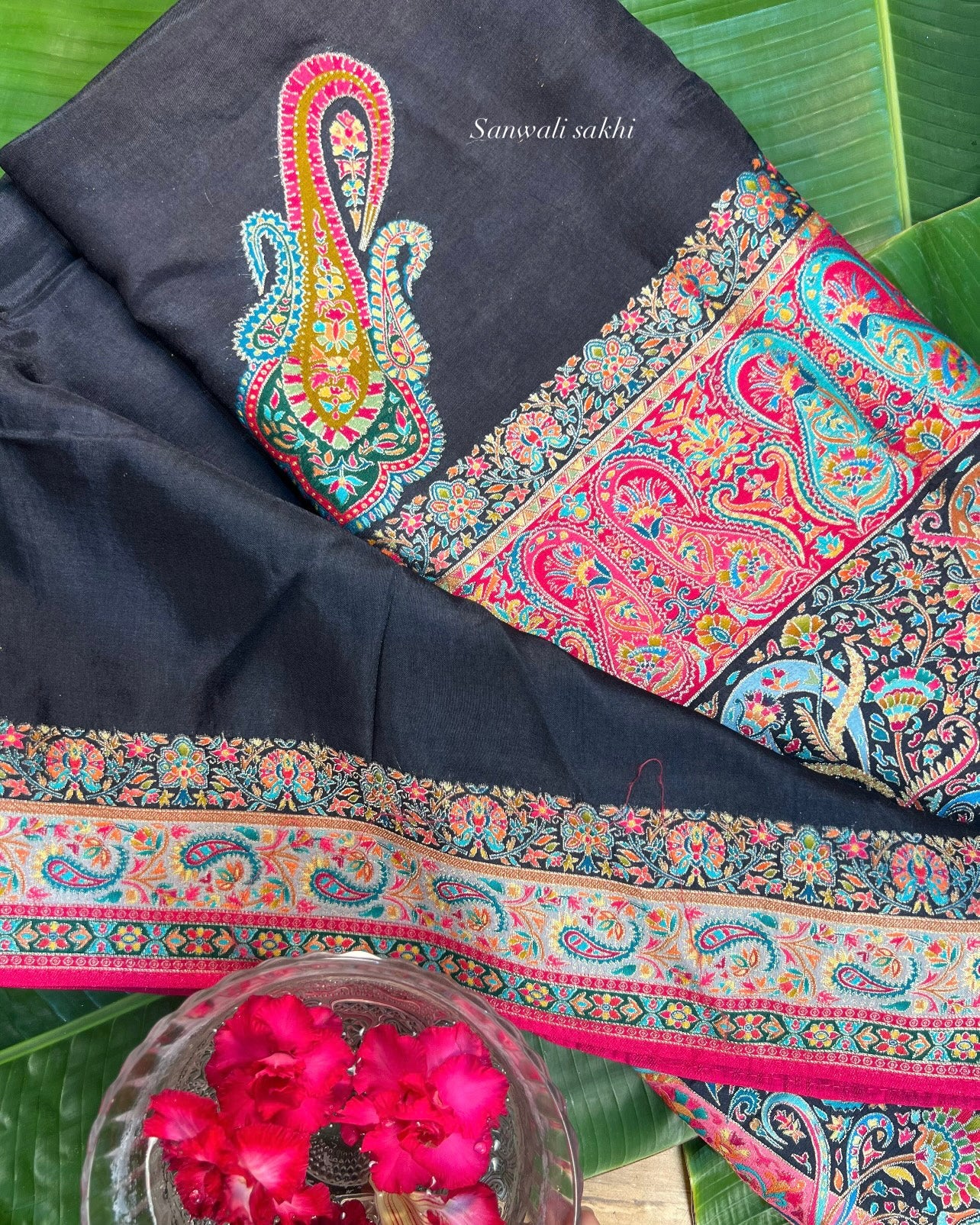 Saanjh Pashmina Mysore Silk Saree