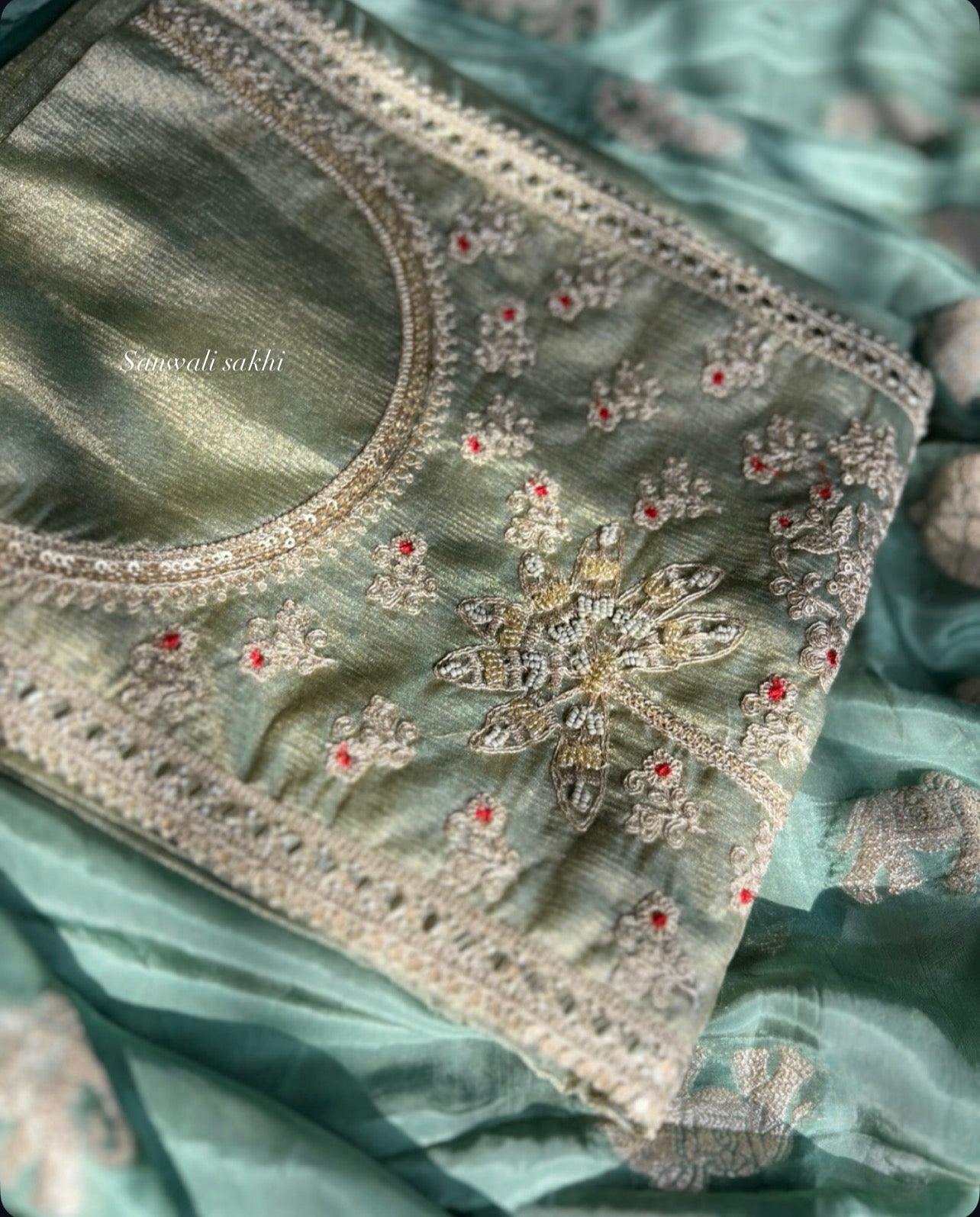 Raagya tissue silk suit set