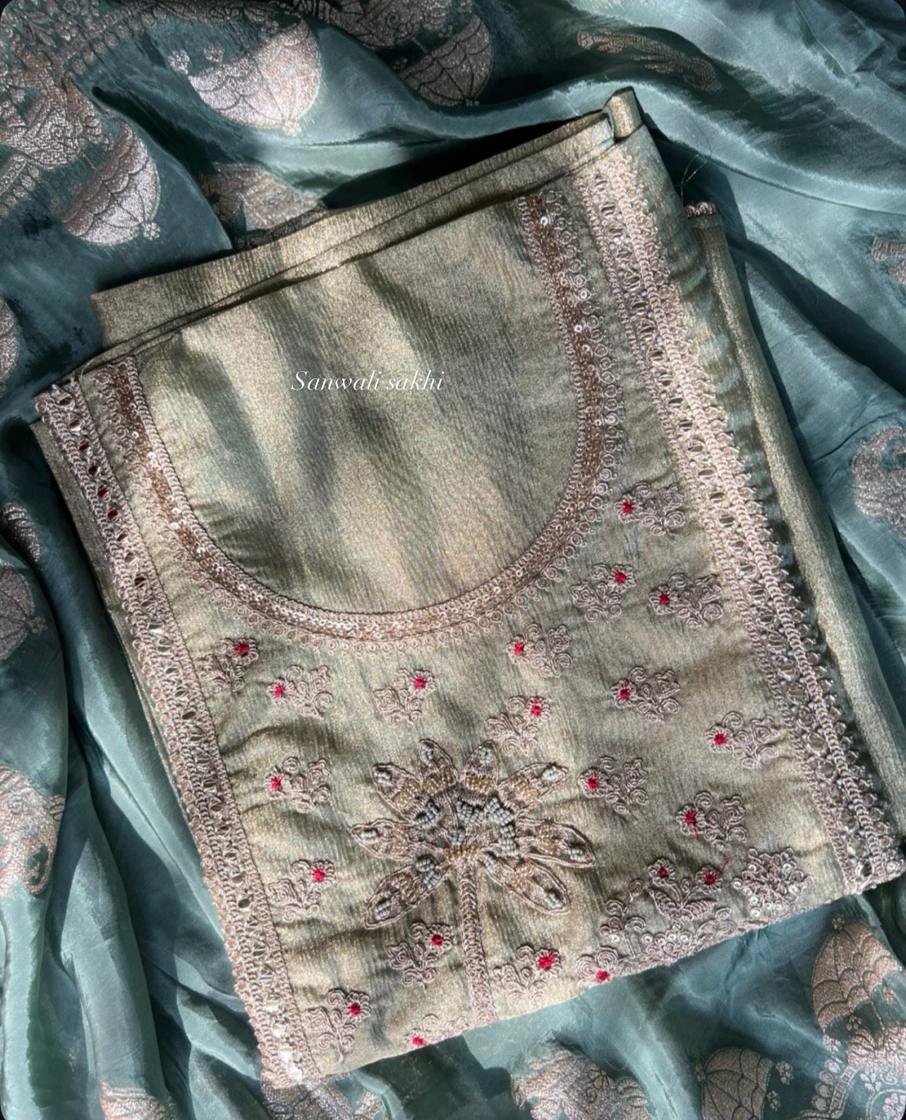 Raagya tissue silk suit set