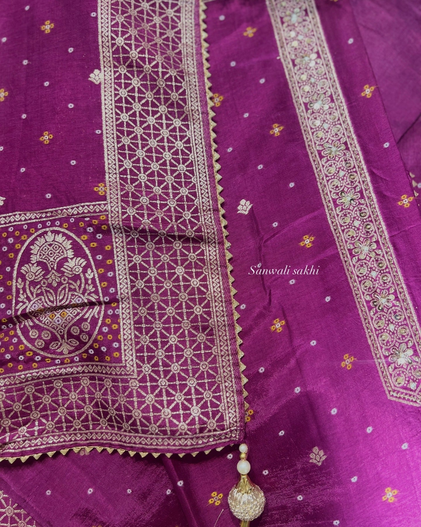 Kalyani jacquard silk suit set