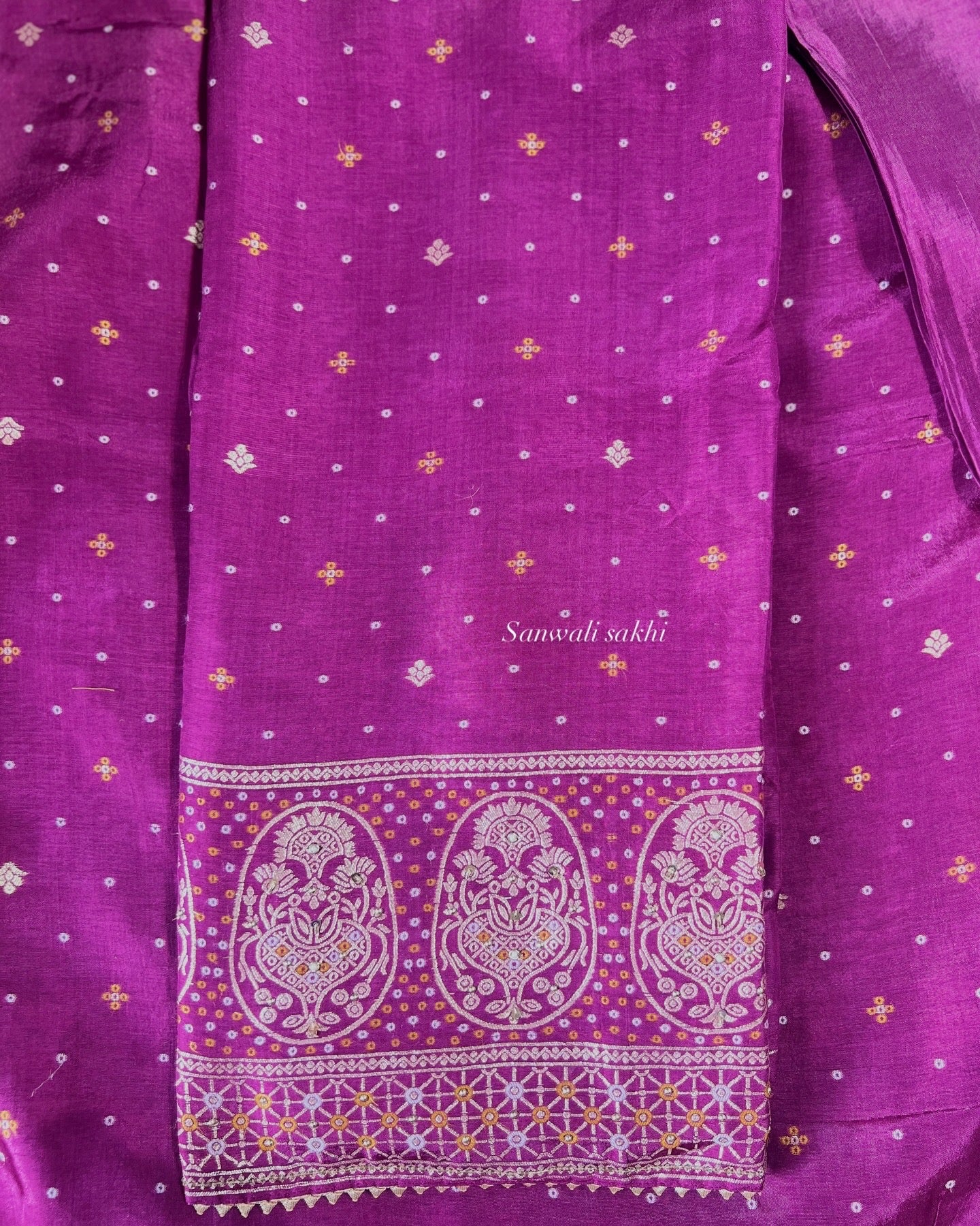 Kalyani jacquard silk suit set