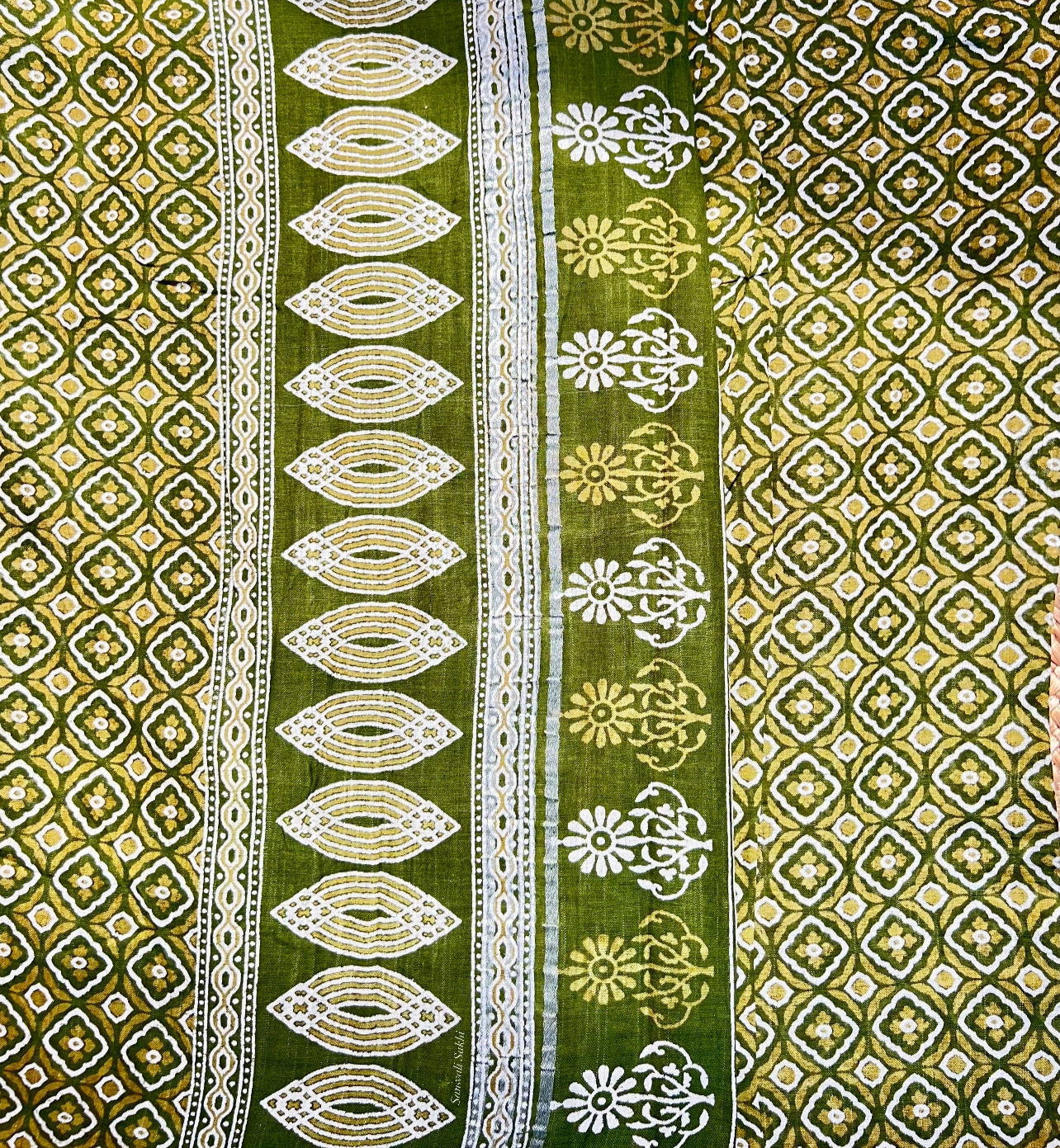 Linen Leher- Blockprinted Linen Sarees