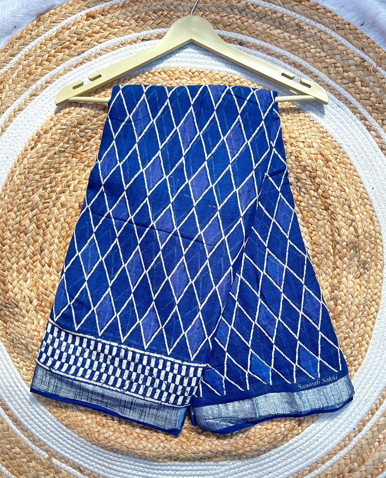 Linen Leher- Blockprinted Linen Sarees