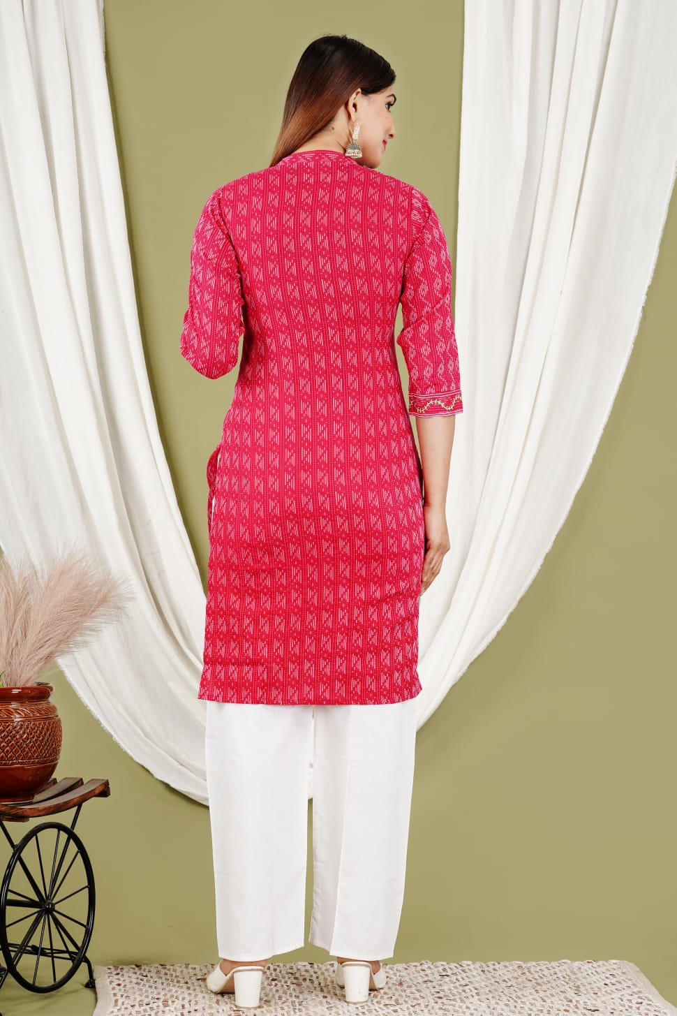 Kantha embroidered cotton set
