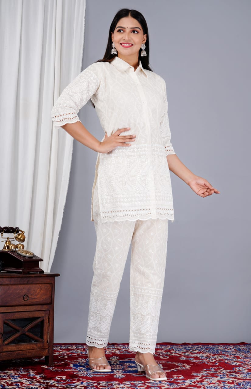 Chikankari Co-ord Set