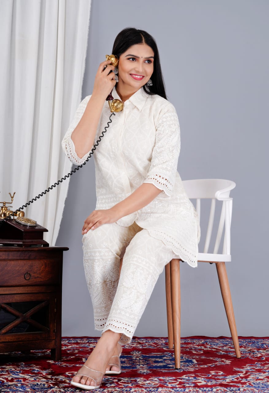 Chikankari Co-ord Set