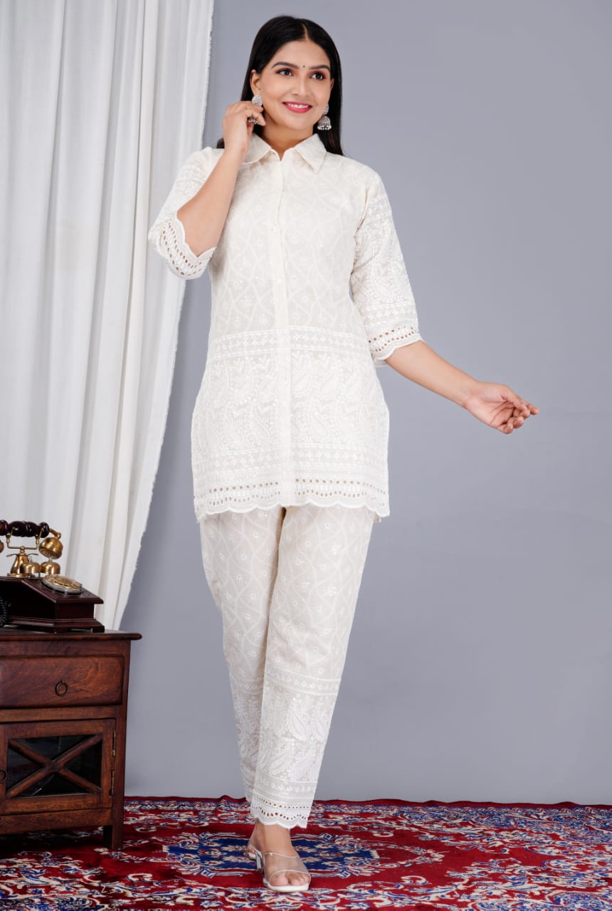 Chikankari Co-ord Set